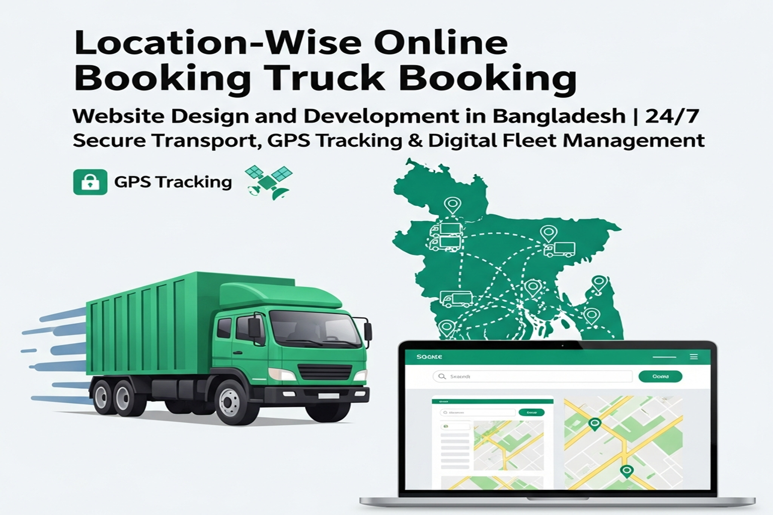 Location-Wise Online Truck Booking in Bangladesh | 24/7 Secure Transport & GPS Tracking